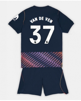 Billige Fotballdrakt Tottenham Hotspur Micky van de Ven #37 Replika Bortedraktsett Barn 2026-27 Kortermet (med bukser)